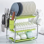 
Kitchen dish drying rack with bowl and plate holder