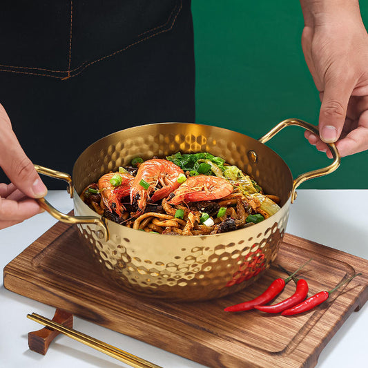 Korean Style Stainless Steel Soup Pot with Lid