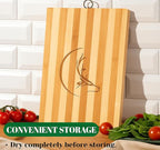
Large bamboo cutting board for meat and vegetables