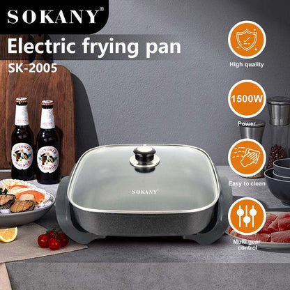 
Large capacity electric skillet for family cooking