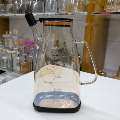 
Large capacity glass oil pot for everyday cooking