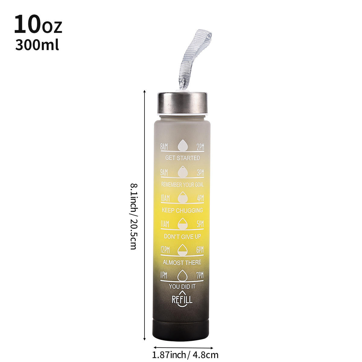 
Large capacity gradient water bottle for gym