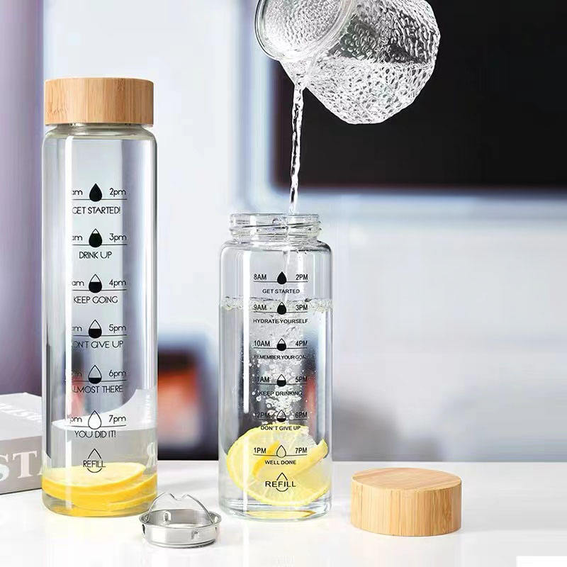 Large glass milk and juice bottle