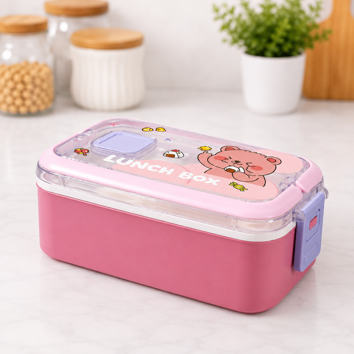 
Leak-Resistant 304 Stainless Steel Lunch Box with Spoon and Fork