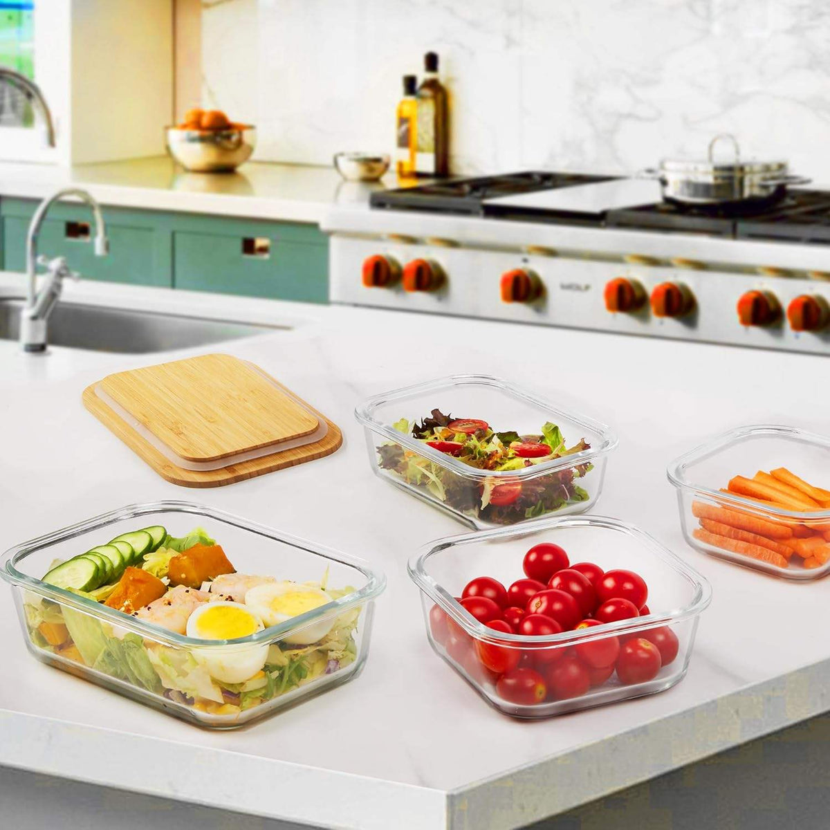 
Leak-Resistant Meal Prep Food Storage Containers
