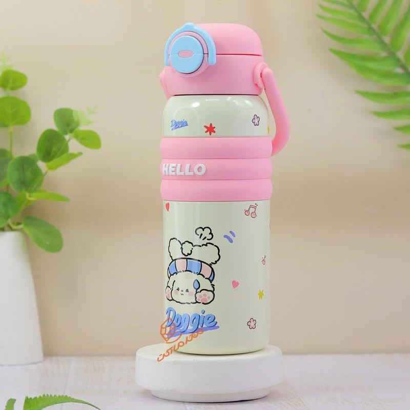 MSH leopard print cartoon 316 stainless steel thermos cup