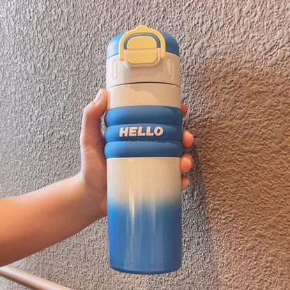 MSH stainless steel cartoon thermos cup with lid