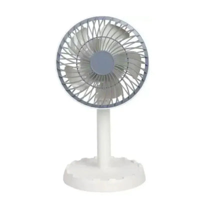 
Mini rechargeable table fan with five durable blades