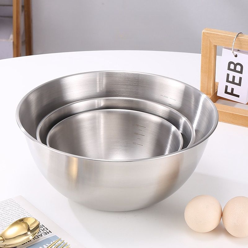 
Mixing Bowl with Engraved Measurement Scale