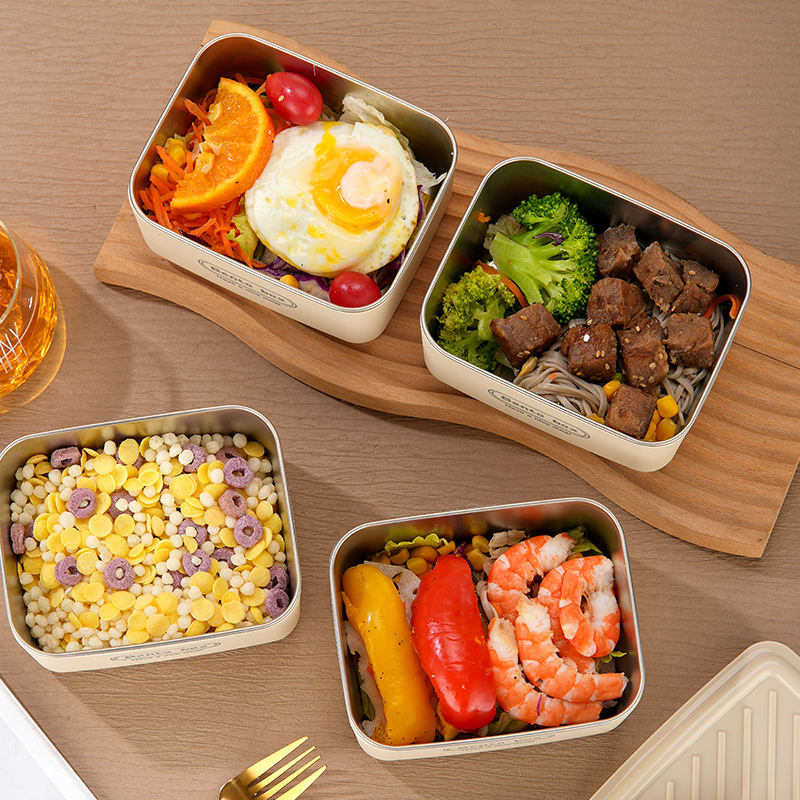 
Multi-Compartment Stainless Steel Bento Lunch Box
