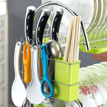 
Multi-functional dish organizer with cup holderr