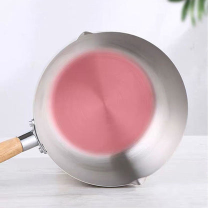 
Multi-section non-stick wok style cooking pan for induction