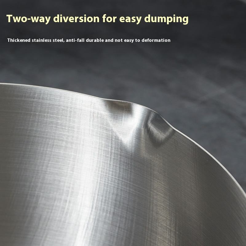 
Multi-section sauce pan with comfortable wooden handle
