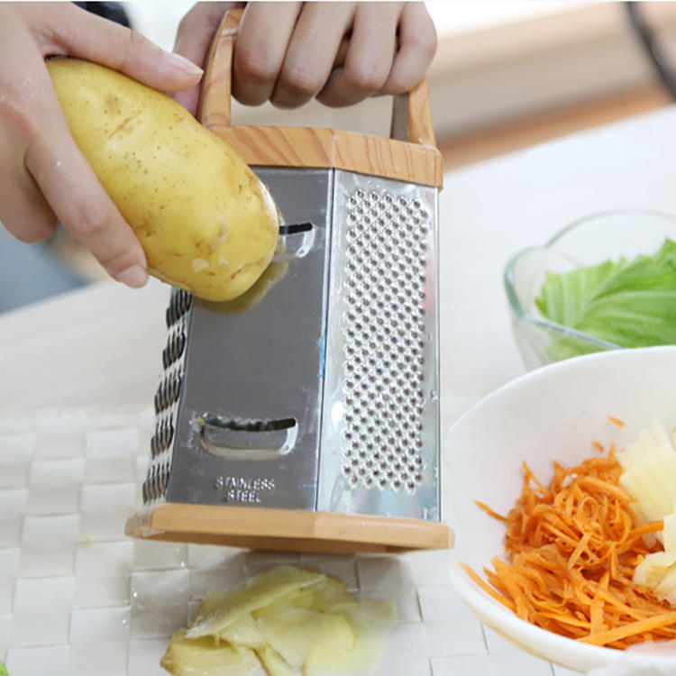 
Stainless steel box grater for vegetables and fruits