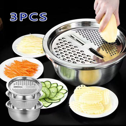
Multifunctional Kitchen Chopper and Grater with Drain Basin