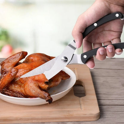 
Multifunctional food cutting scissors with ergonomic handle