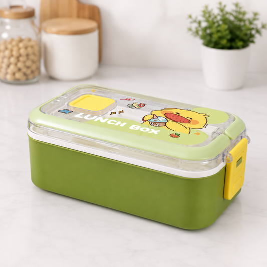 304 Stainless Steel Bento Lunch Box with 2 Compartments