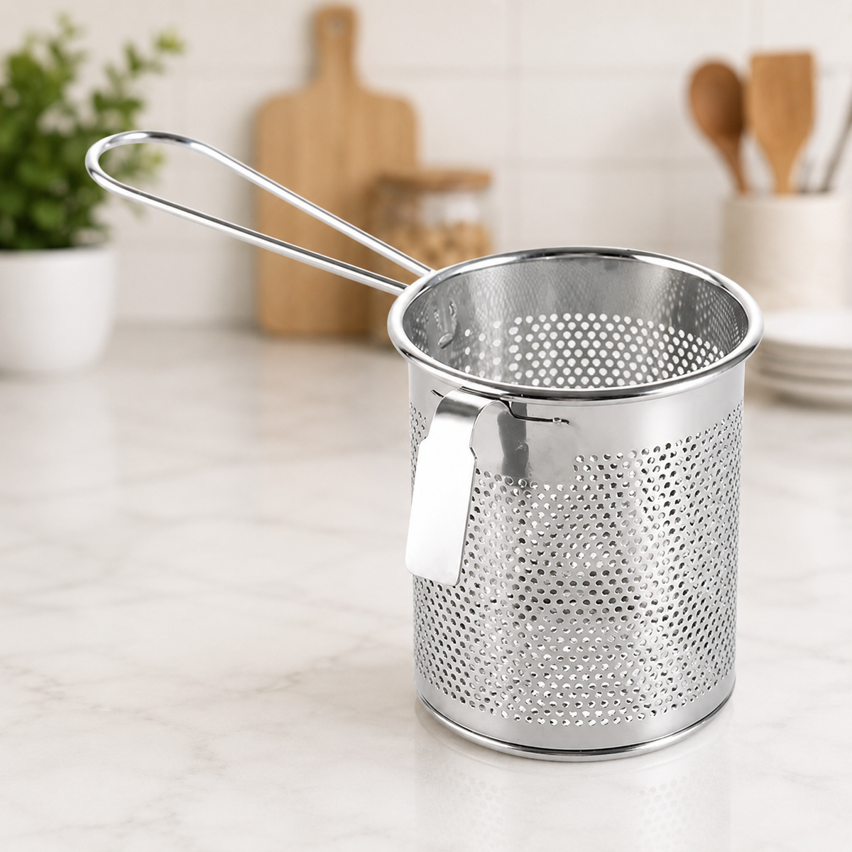 Stainless steel deep fry basket for crispy French fries