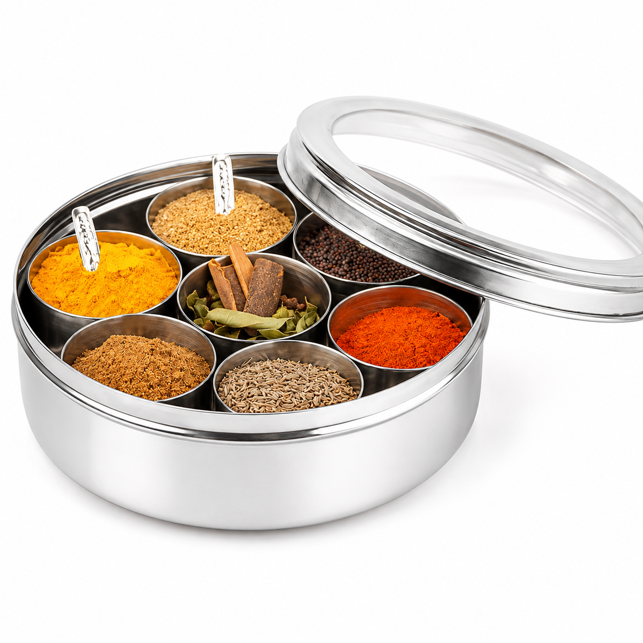 Premium Stainless Steel Spice Jar Set 