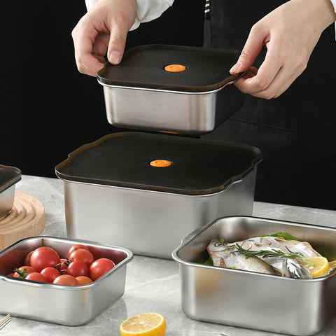 
Portable stainless steel lunch box for office and school