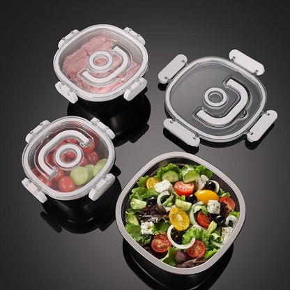 
Portable stainless steel lunch box for school and travel