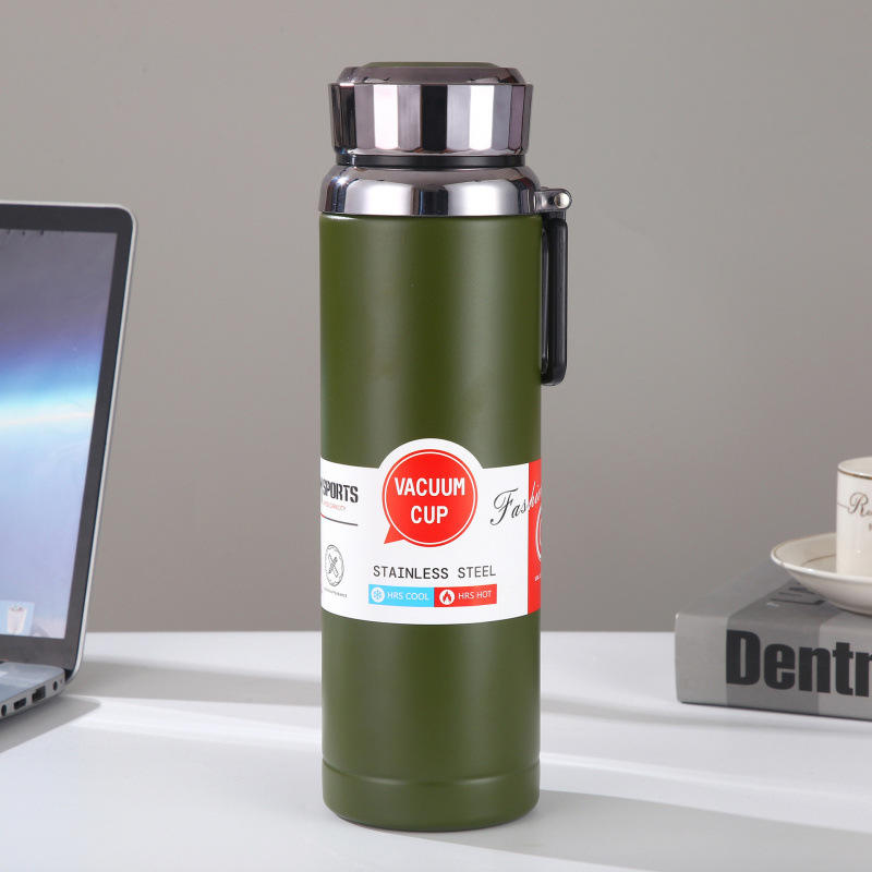 Portable stainless steel water bottle for gym hiking and travel