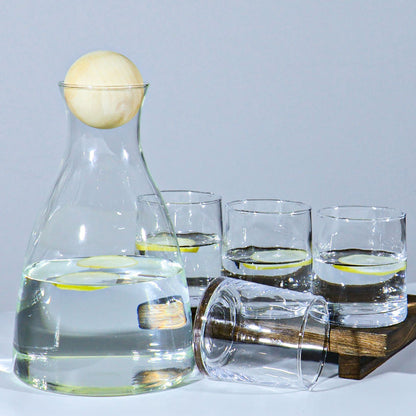 
Premium Glass Water Jug with Lid and Handle