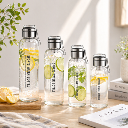 
Premium Heat Resistant Glass Water Bottle for Daily Hydration