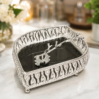Luxury gold tissue holder for dining table