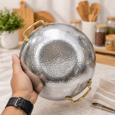 
Premium stainless steel frying pan with non-stick surface