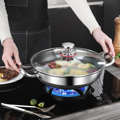 
Premium stainless steel wok for gas and induction cooktops