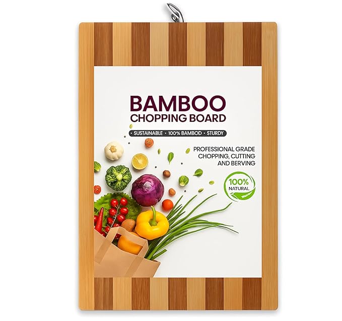 Professional large bamboo cutting board for kitchen