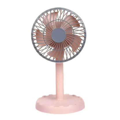 
Quiet portable desk fan with built-in LED light