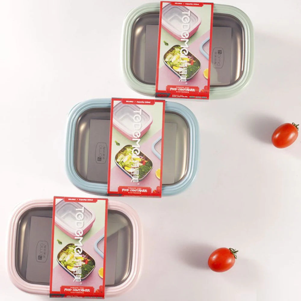 
Rectangular Steel Lunch Box for Meal Prep