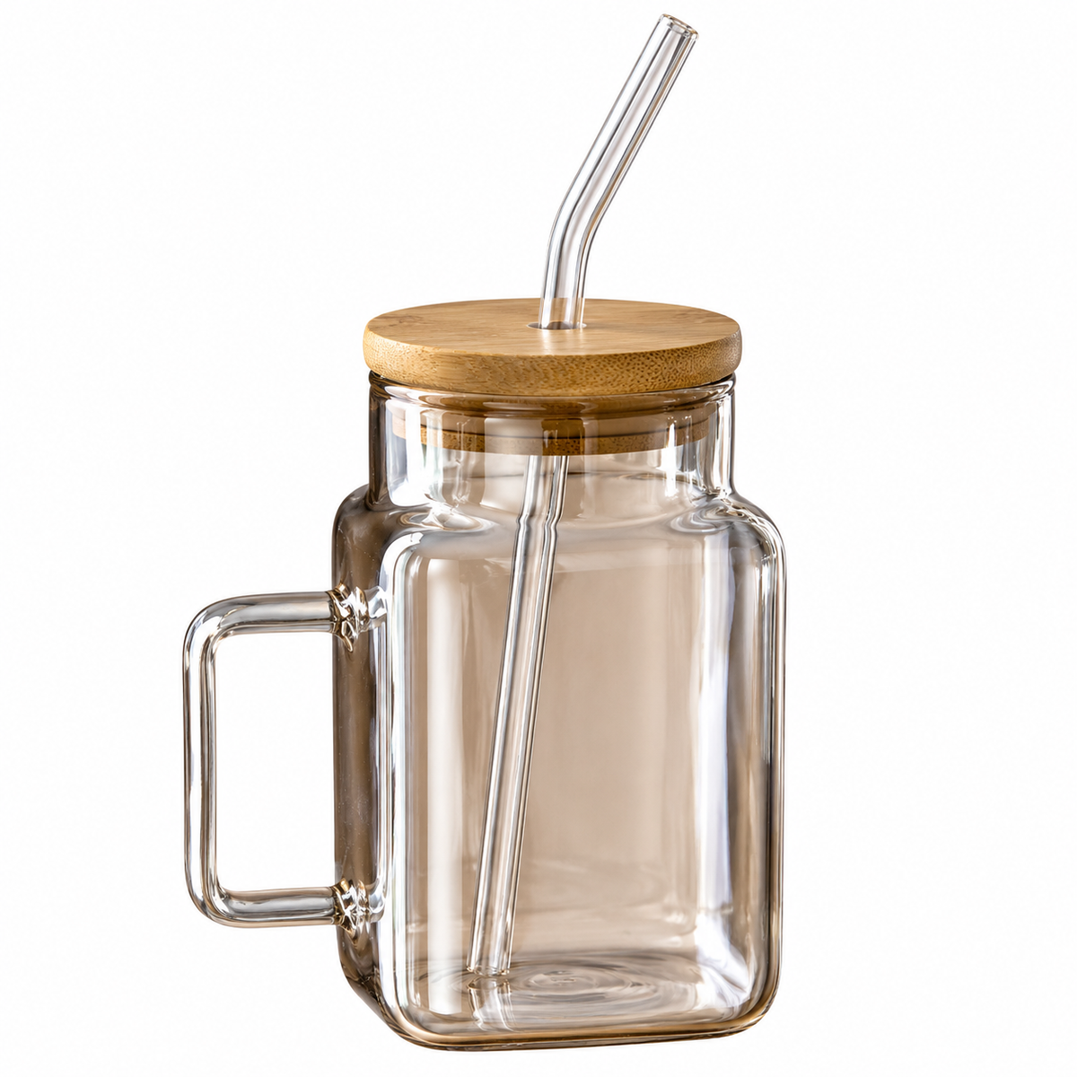 The Kitchen World 450ml sublimation glass tumbler with handle