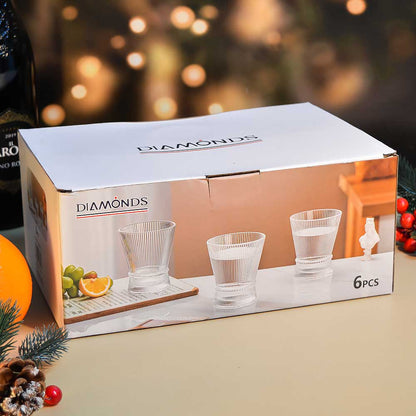 
Reusable striped drinking glass