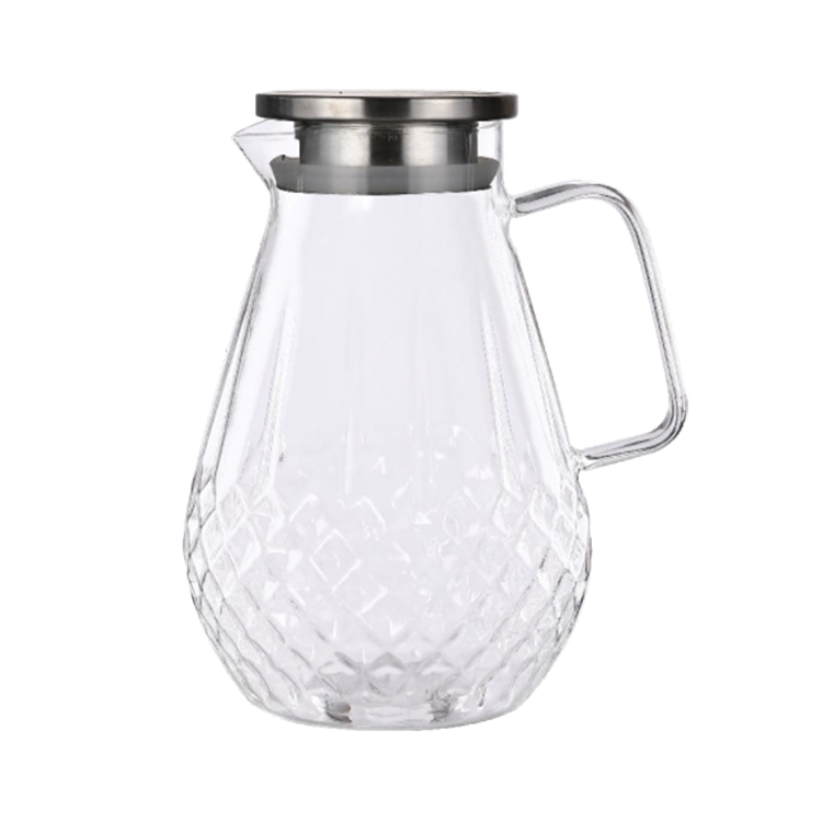 Diamond Shaped Gift Design Heat Resistant Cooking Thermal Glass Water Pitcher