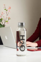 H2O Borosilicate Glass Sports Bottle | Durable Heat Resistant Water Bottle for Daily Use