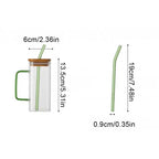 400ml Square Glass Cup with Handle