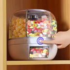 Rotary Dispensing Candy & Cereal Storage for Kitchen