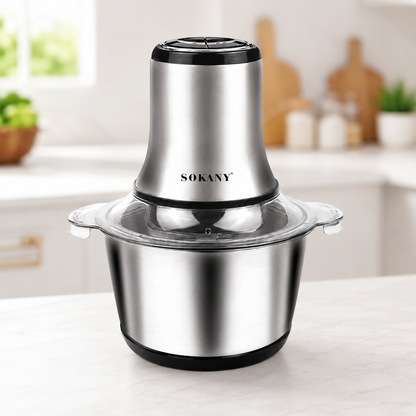 SOKANY LB-7005A 800W Electric Meat Grinder & Food Chopper | 3L Stainless Steel Bowl, 2-Speed