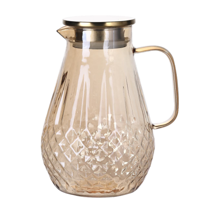 Diamond Shaped Gift Design Heat Resistant Cooking Thermal Glass Water Pitcher
