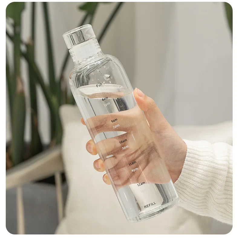 500ml Plastic Water Bottle with Time Marker