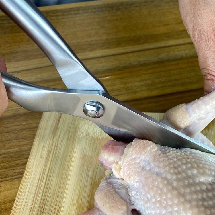 
Sharp stainless steel kitchen shears for cutting meat and vegetables