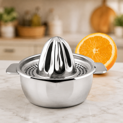 Manual stainless steel lemon squeezer for fresh citrus juice