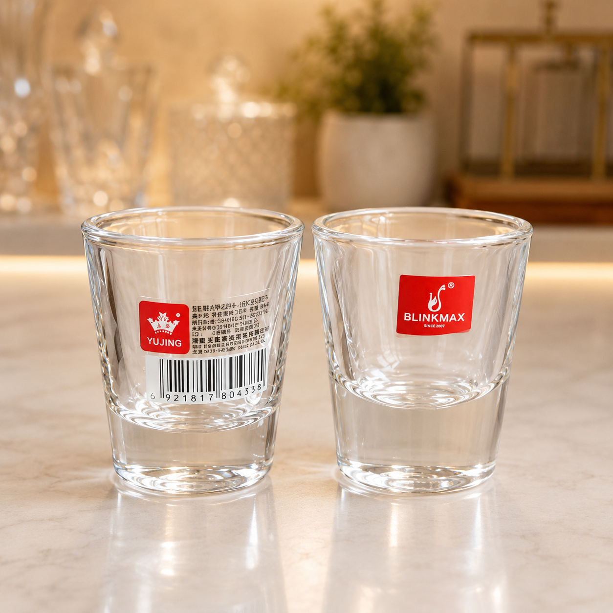 
Premium transparent glass drinking cup 55ml