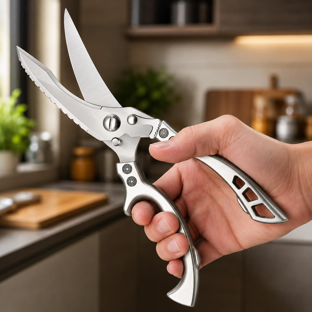 Heavy Duty Stainless Steel Kitchen Scissors | Multi-Functional Chicken Bone Cutting Shears s1