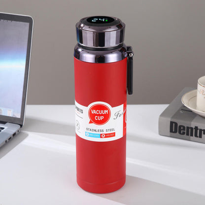 Smart temperature display stainless steel travel water bottle