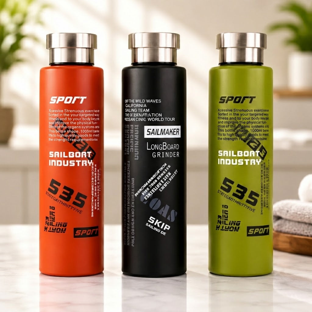 Sports Thermos Bottle | Vacuum Insulated Stainless Steel Water Bottle | Hot & Cold Flask for Gym, Travel & Outdoor