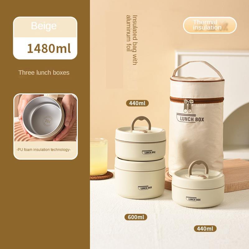 Stainless steel compartment lunch box for school meals